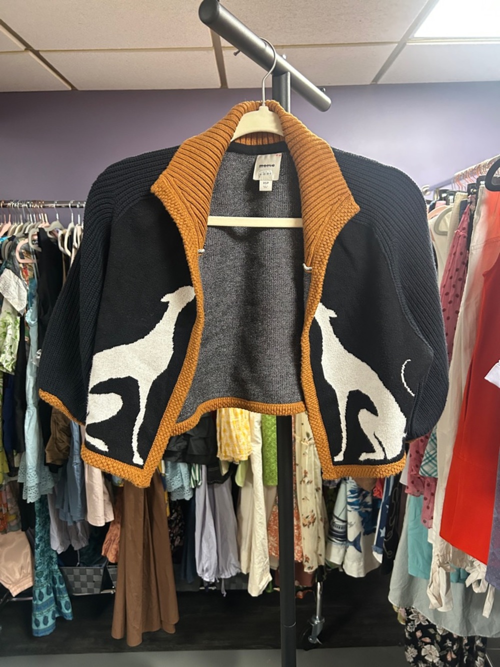 Nwot Maeve cape cardigan Cardigan with Dog Design - Picture 10 of 13